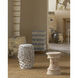 Nadene 22.5 X 12 inch Blue and Natural and Brushed Brass Accent Table