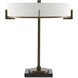 Jacobi 21.5 inch 7 watt Antique Brass and Black Table Lamp Portable Light