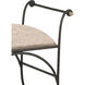 Mabel 24.25 inch Antique Black/Polished Brass Ottoman