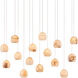 Lazio 15 Light 48 inch Natural/Painted Silver Multi-Drop Pendant Ceiling Light