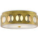 Go-go 2 Light 16 inch Brass Flush Mount Ceiling Light