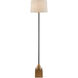 Keeler 58.75 inch 100 watt Antique Brass/Black Floor Lamp Portable Light