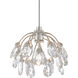 Crystal Bud 36 Light 39 inch Painted Silver/Contemporary Silver Leaf Multi-Drop Pendant Ceiling Light