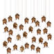 Iota 30 Light 54 inch Antique Brass and Silver Multi-Drop Pendant Ceiling Light