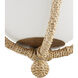 Passageway 1 Light 7.5 inch Natural and Dorado Gold and Frosted White Pendant Ceiling Light