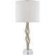 Elyx 31.5 inch 150 watt Chinois Silver Leaf Table Lamp Portable Light