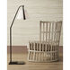 Frey 54.5 inch 60 watt Satin Black with Brushed Brown Accents Floor Lamp Portable Light