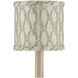 Plume Green and Ivory 5 inch Chandelier Shade