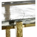 Acea 22.5 X 21 inch Gold and Clear Side Table