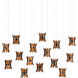 Alsop 15 Light 48 inch Brown and Black with Silver Multi-Drop Pendant Ceiling Light