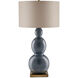Cymbeline 33.5 inch 150 watt Steel Blue Table Lamp Portable Light