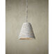 Overlay 1 Light 12.5 inch White Pendant Ceiling Light, Small