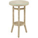 Limay 12 inch Natural and Clear Drinks Table, Jamie Beckwith Collection