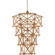 Kingali 10 Light 34 inch Natural/New Brass Chandelier Ceiling Light, Grande