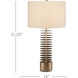 Walwyn 33.25 inch 150 watt Painted Antique Brass Table Lamp Portable Light