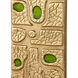 Beau Monde 24 X 15.75 inch Gold/Green C Table