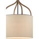 Dunning 1 Light 15.5 inch Blacksmith/Natural Pendant Ceiling Light