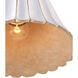 Jazz 1 Light 10 inch Satin Black/White Crackle Pendant Ceiling Light