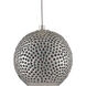 Giro 1 Light 5.5 inch Painted Silver/Nickel/Blue Multi-Drop Pendant Ceiling Light