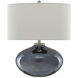 Lucent 21.75 inch 150 watt Blue Mirror and Polished Nickel Table Lamp Portable Light