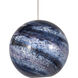 Palatino 36 Light 36 inch Blue Marbeled and Silver Multi-Drop Pendant Ceiling Light