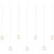 Dove 7 Light 57 inch White and Silver Multi-Drop Pendant Ceiling Light
