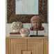 Mathura Head on Stand Brick Red and Black Decorative Object