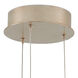 Glace 3 Light 9.5 inch White and Antique Brass with Silver Multi-Drop Pendant Ceiling Light