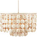 Buko 6 Light 31.5 inch Coco Cream Chandelier Ceiling Light
