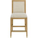 Santos 40 inch Sea Sand and Satin Brass and Liller Malt Counter Stool