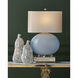 Laconia 30.5 inch 150 watt Light Blue/Clear/Polished Nickel Table Lamp Portable Light