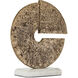 Daman Aged Brass/White Disc