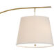 Cloister 70 inch 75 watt Antique Brass/White Floor Lamp Portable Light
