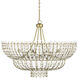 Magnum Opus 12 Light 56 inch Brass Chandelier Ceiling Light, Grande