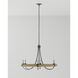 Shipwright 6 Light 38.5 inch French Black/Smokewood/Natural Abaca Rope Chandelier Ceiling Light