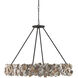 Oyster Shell 8 Light 38 inch Textured Bronze Chandelier Ceiling Light