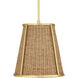 Deauville 1 Light 14 inch Natural/Polished Brass Pendant Ceiling Light, Suzanne Duin Collection