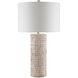 Azores 32.5 inch 150 watt Whitewashed Water Hyacinth Table Lamp Portable Light