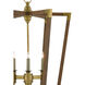 Bastian 3 Light 23.5 inch Chestnut/Brass Chandelier Ceiling Light, Medium
