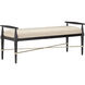 Perrin Ebonized Wood and Silver Granello and Finn Natural Bench