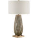 Water-borne 31.25 inch 150 watt Forest Reactive/Antique Brass Table Lamp Portable Light