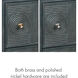 Santos 28 X 34 inch Vintage Navy/Natural/White/Brushed Brass/Polished Nickel Vanity with Undermount Sink