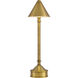 Traipse 18 inch 1.5 watt Brass Cordless Table Lamp Portable Light