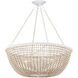 Wychwood 6 Light 32 inch Sugar White/Sandstone/White Chandelier Ceiling Light