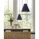Pierrepont 1 Light 16 inch Hiroshi Dark Blue and Contemporary Gold Leaf Pendant Ceiling Light, Small