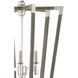 Bastian 3 Light 23.5 inch Chateau Gray/Contemporary Silver Leaf Chandelier Ceiling Light, Small