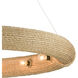 Portmeirion 12 Light 50 inch Satin Black/Abaca Rope Chandelier Ceiling Light, Large