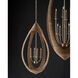 Menorca 8 Light 25 inch Contemporary Silver Leaf/Smokewood/Natural Rope Chandelier Ceiling Light, Large