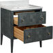 Santos 28 X 34 inch Vintage Navy/Natural/White/Brushed Brass/Polished Nickel Vanity with Undermount Sink