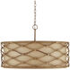 Partita 3 Light 28.25 inch Saddle Tan Pendant Ceiling Light